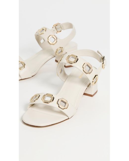 Larroude White Milan Sandals