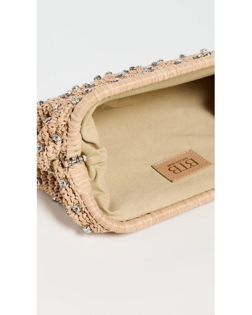 BTB Los Angeles Natural Briar Crystal Clutch