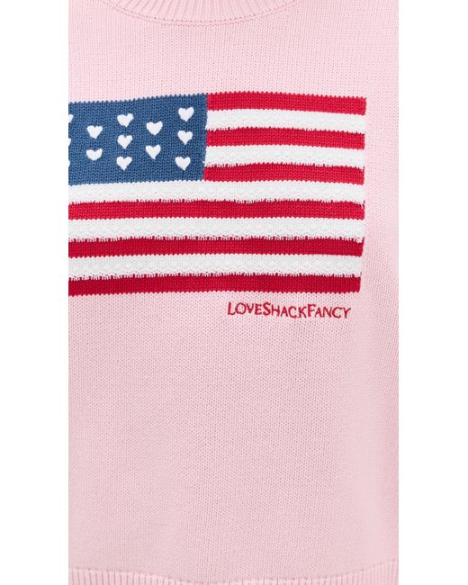 LoveShackFancy Pink Ty Pullover