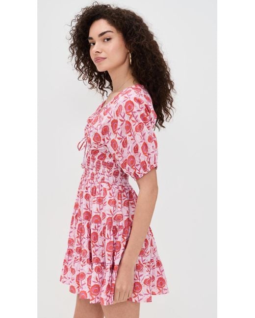 Saylor Red Greyson Batik Mini Dress