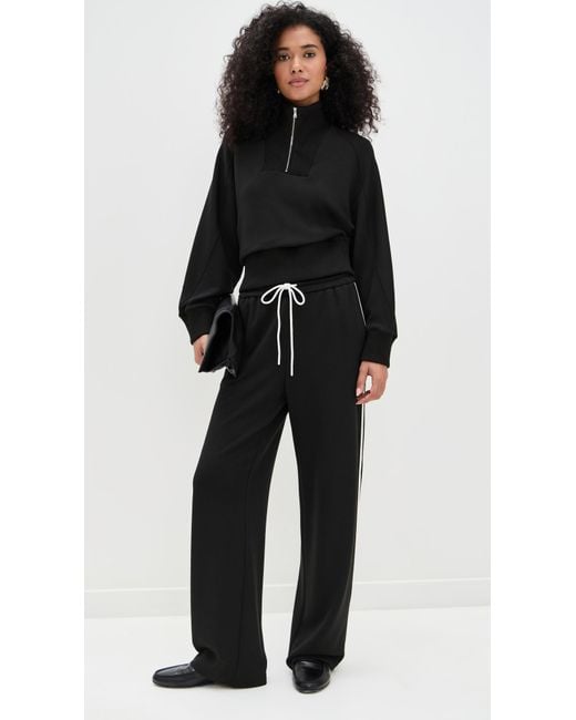 Le Bos Black Thea Quarter-Zip Pullover