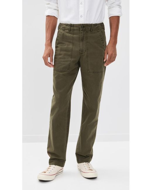Alex Mill Green Herringbone Field Pant for men