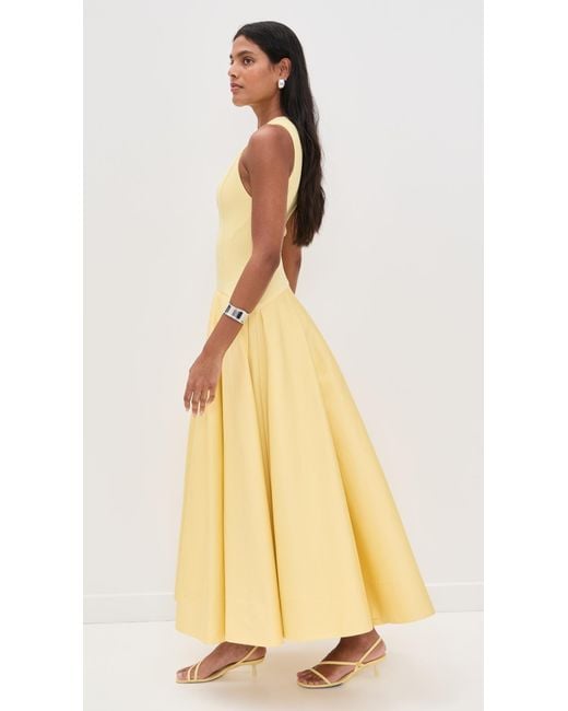 green emerald velvet dress Alexandria Solid Midi Drop Waist Dress Olive / S