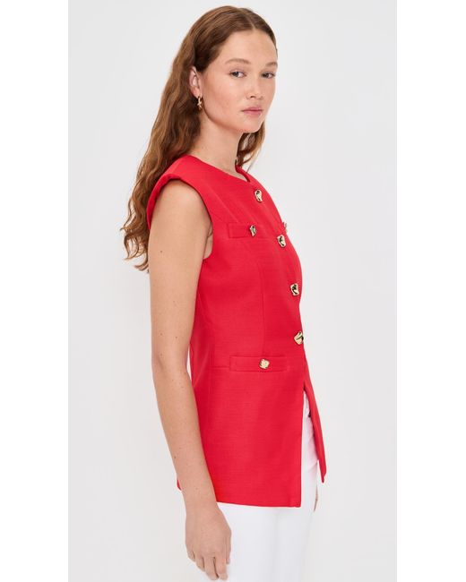 Endless Rose Red Pointed Long Vest