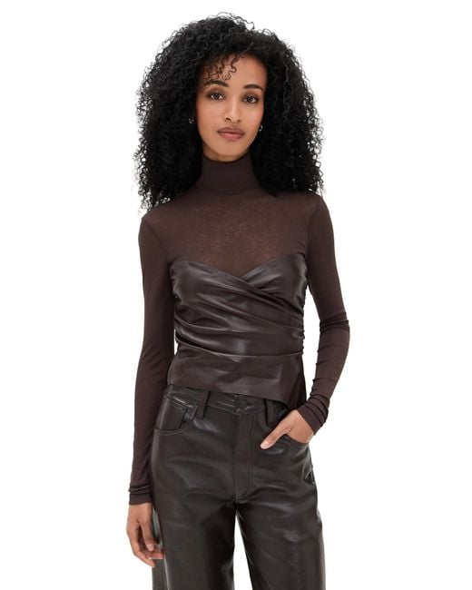 Nanushka Black Kynlee Top