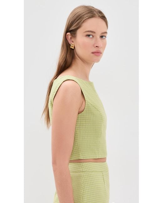Line & Dot Green Shea Top