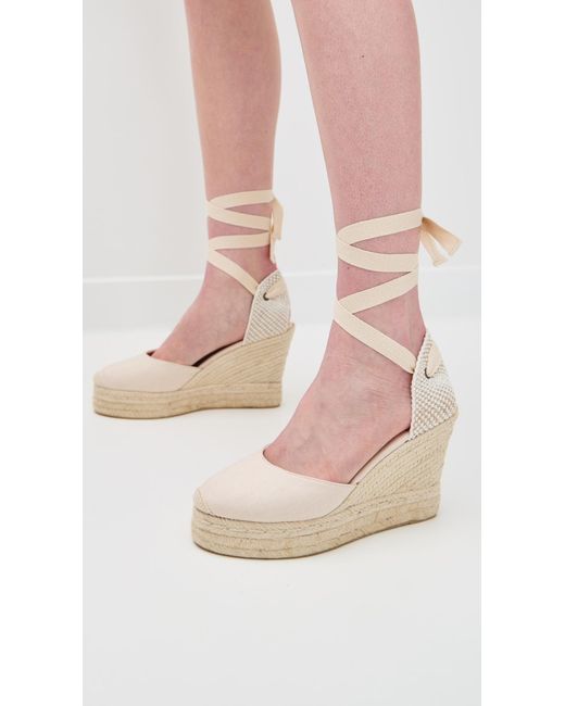 Soludos White Platform Wedge Espadrilles
