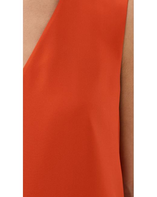 rohe orange dress Rhe Silk Slip Dress