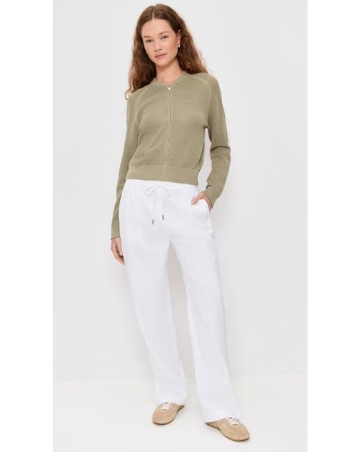 Theory Gray Pointelle Bomber