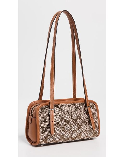 COACH Brown The Originals Crystal Signature Bag