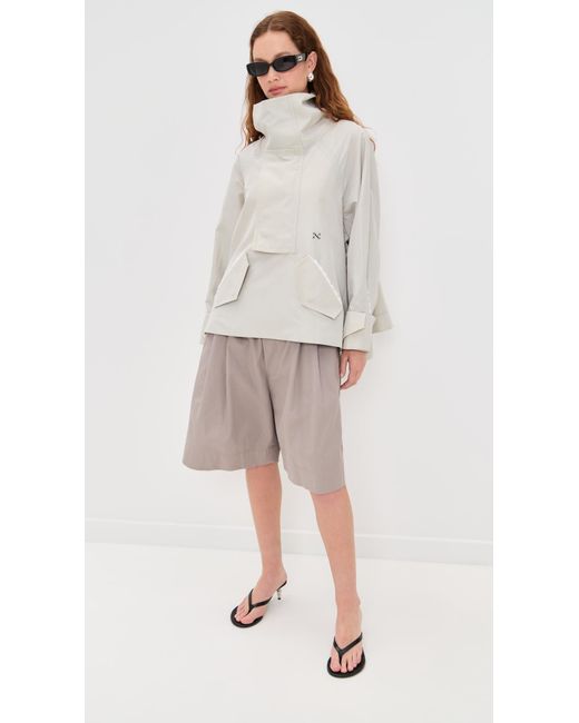 MERYLL ROGGE Natural Drawstring Chino Shorts