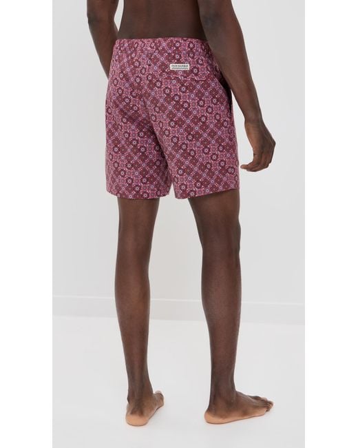Fair Harbor Red The Bayberry 7 Swim Trunks for men