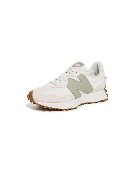 New Balance White 327 Sneakers