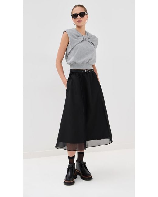 3.1 Phillip Lim Black Draped Bow Top