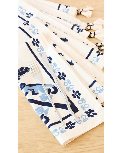 Johanna Ortiz Blue Ikat Amazónico Napkins