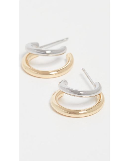 Shashi Metallic Gemini Hoops