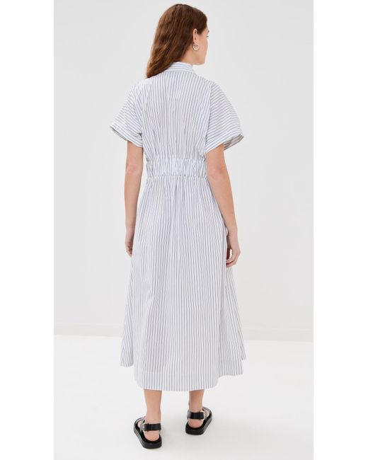 Le Bos White Roberta Button Down Dress