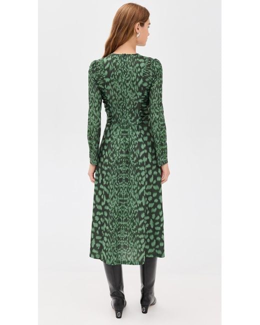 Sea Green Claude Long Sleeve Midi Dress