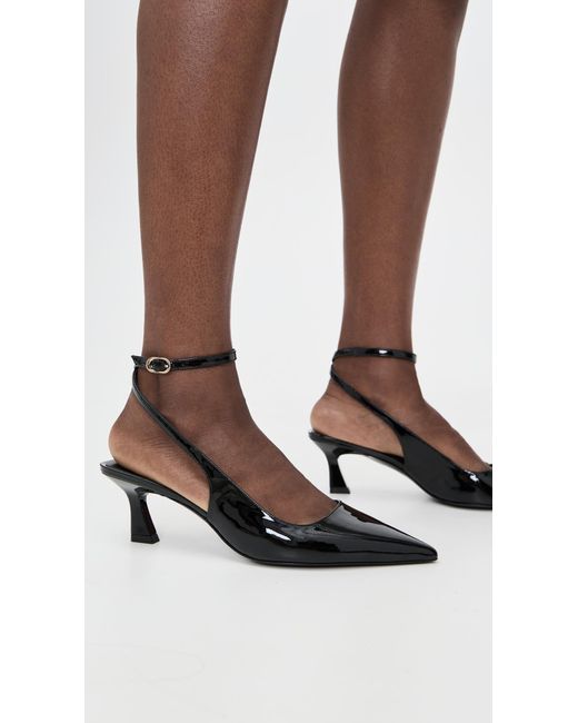 Stuart Weitzman Black Vinnie Strap Pumps 50Mm