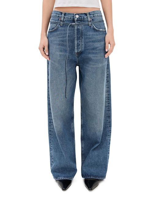 【送料&関税込】AGOLDE emmi Blue Five Pocket Jeans With Thin Agolde Emmi' Blue Five Pocket Jeans | ShopSimon