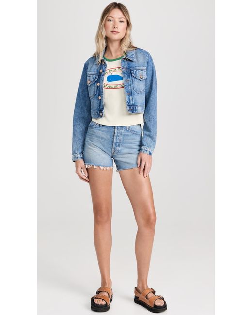 Mother Blue Other The Itty Bitty Ringer Tee Ahc/aafi Beach Coat
