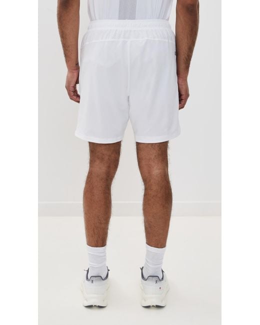 Rhone White Lined Backspin Shorts 7 for men
