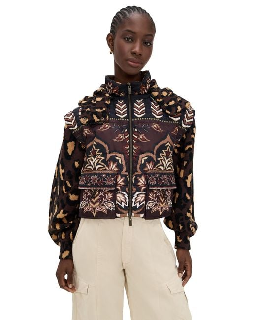 Farm Rio Multicolor Puffer Jacket