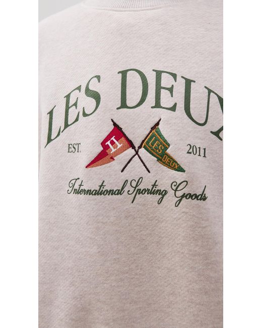 Les Deux White Ivy League Sweatshirt for men