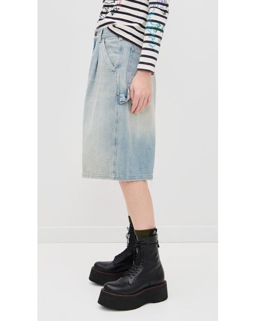 R13 Blue Jesse Carpenter Shorts