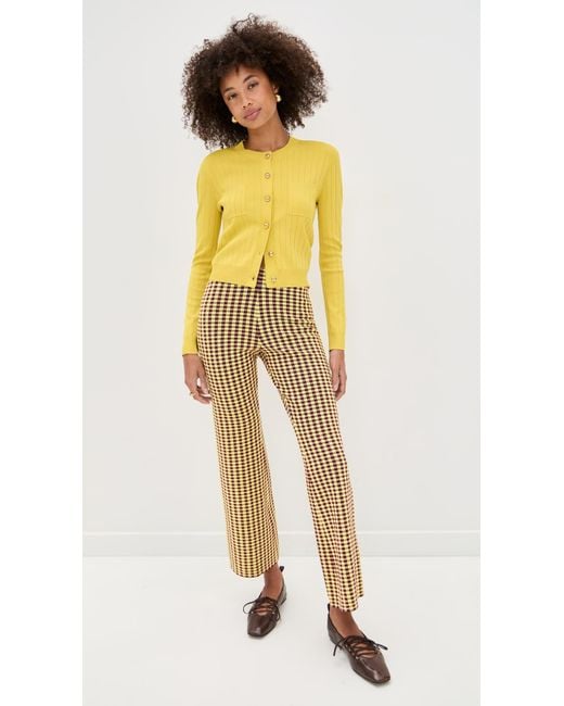 Le Bos Natural Gingham Flare Pants