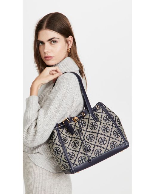 tory burch jacquard tote bag