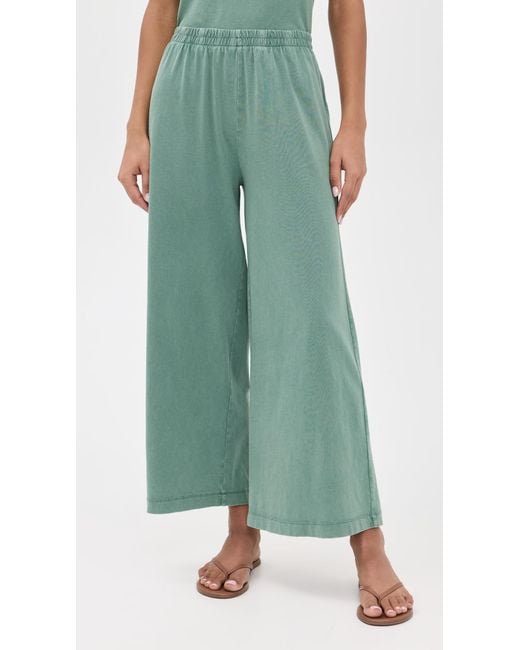 Z Supply Green Scout Jersey Flare Pants