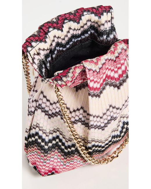 Missoni Pink Drawstring Pouch Chain