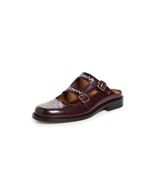 Marni Brown Leather Slides