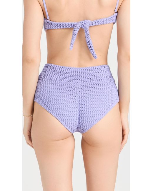 Montce Blue High Rie Bikini Bottom Avendar Crochet