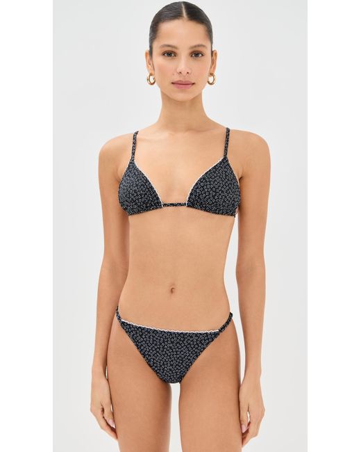 Staud Blue Sisley String Bikini Bottoms