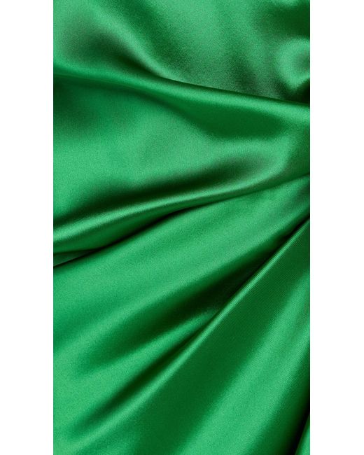 L'Agence Green Kadi Long Wrap Dress