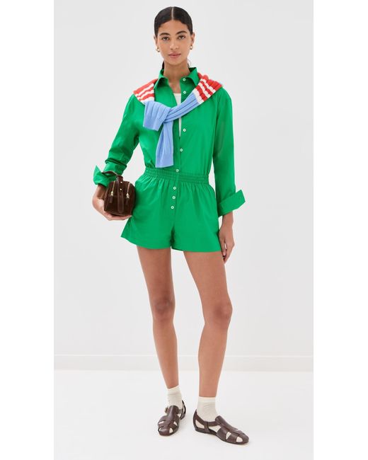 Le Bos Green Cecillia Button Down