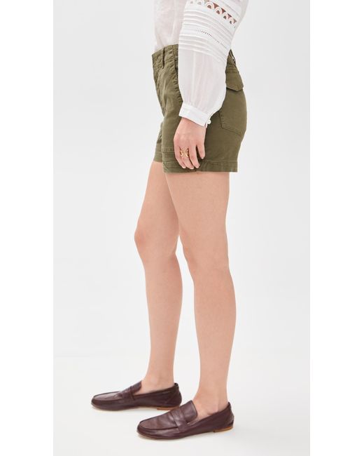 ショートパンツ NILI LOTAN Women Shorts  Burmudas 12210W123656 AMG GREEN Nili Lotan Utility Shorts in Green | Lyst