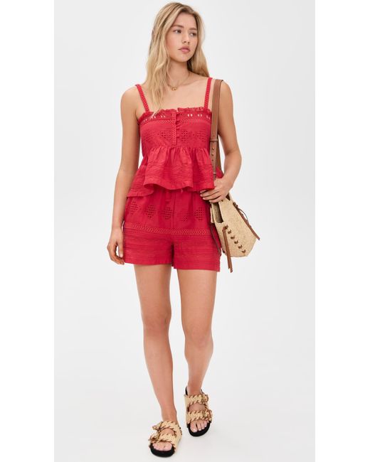 Isabel Marant Red Denys Top