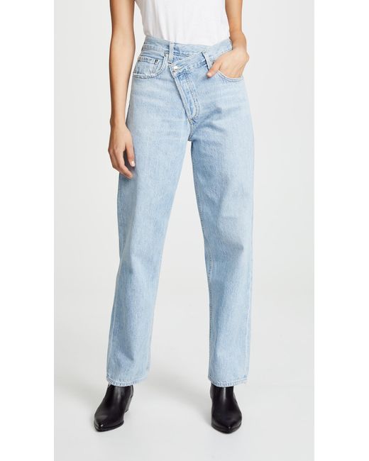 Agolde Denim Crisscross Jeans in Blue 