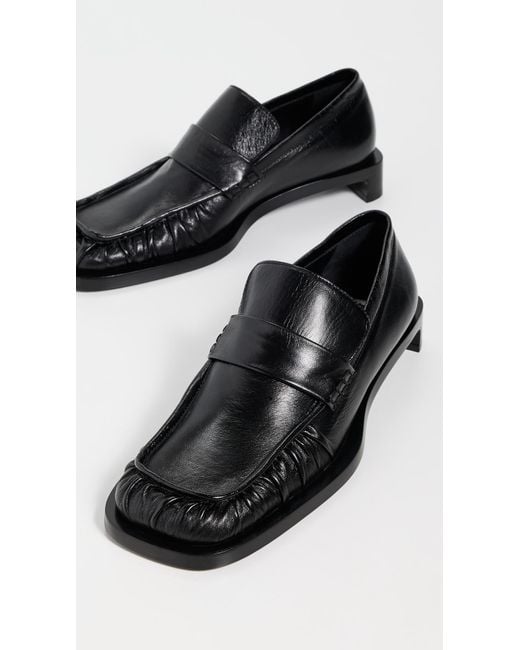 Jil Sander Black Heeled Loafers