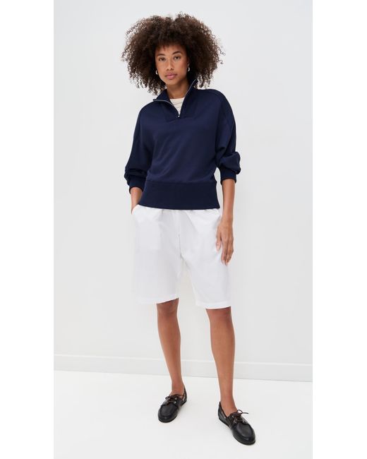 Le Bos Blue Thea Quarter-Zip Pullover