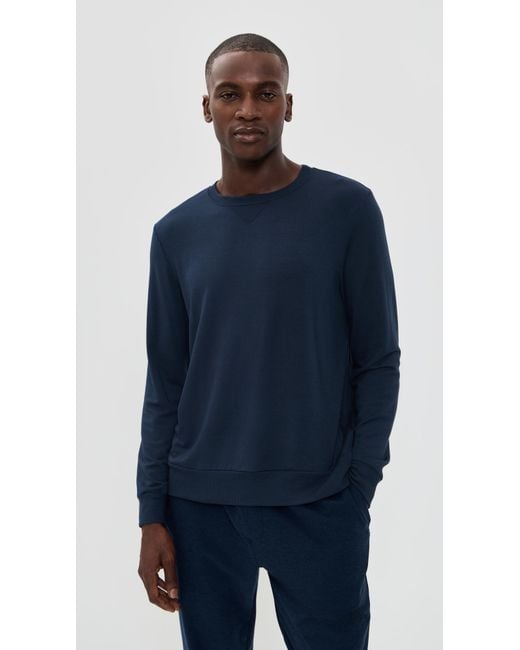 Beyond Yoga Blue Always Beyond Pullover Crew for men