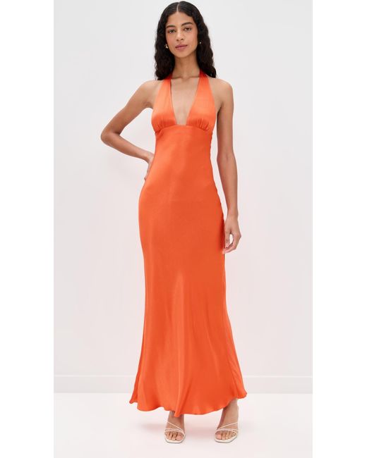 orange bec and bridge dress BEC & BRIDGE - Orange Midi Slip Dress (SIZE 6-10)