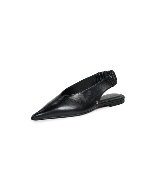 Anine Bing Black Hilda Slingback Flats