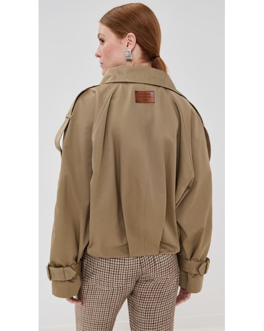 Acne Studios Trench Twill Jacket in Natural | Lyst