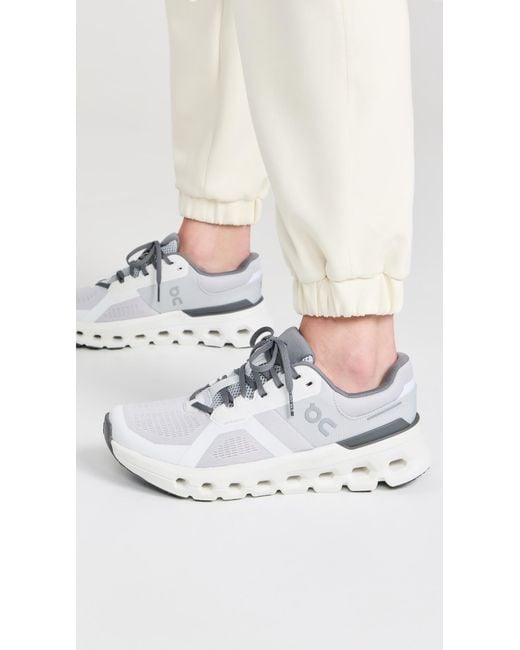 On Shoes White Cloudrunner 2 Sneakers