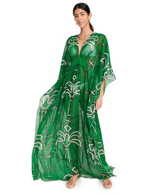 Johanna Ortiz Green Secret Garden Dress