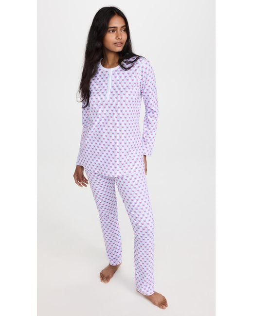 Roberta Roller Rabbit Love Stripe Pajamas in Purple | Lyst
